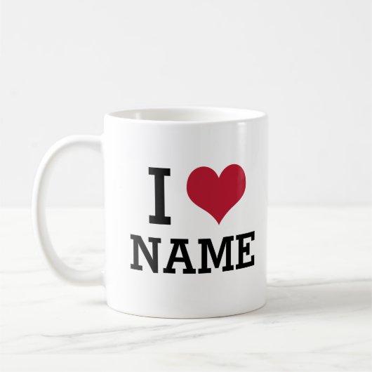 Mug Nom du coeur (Gauche)