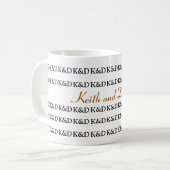 Mug Nom du couple personnalisé (Devant gauche)