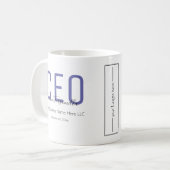 Mug Nom du directeur général Logo de l'entreprise (Devant gauche)
