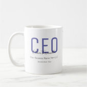 Mug Nom du directeur général Logo de l'entreprise (Gauche)