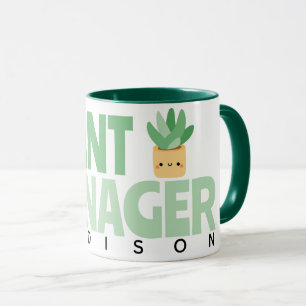 Mug Nom du gestionnaire du Plante personnalisé Cactus 