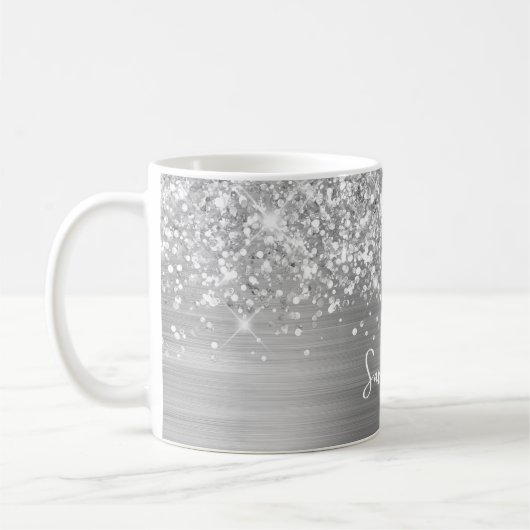 Mug Nom du glamour argenté (Gauche)