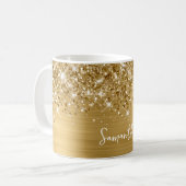 Mug Nom du glamour doré Glittery (Devant gauche)