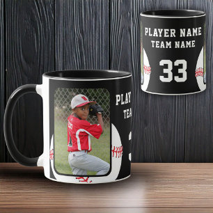 Mug Nom du joueur de baseball Numéro Équipe 2 Photos