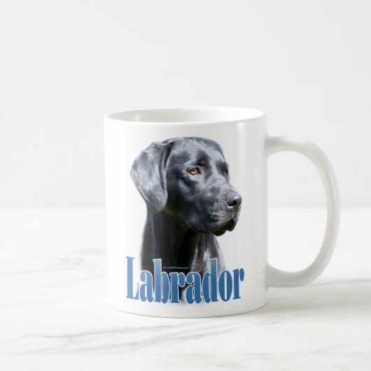 Mug Nom du Labrador (noir) (Droite)