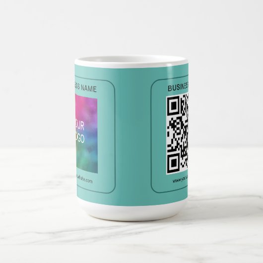 Mug Nom du logo de l'entreprise client Url QR Code Tur (Centre)