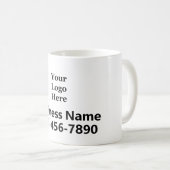 Mug Nom du logo de l'entreprise et numéro de téléphone (Devant droit)