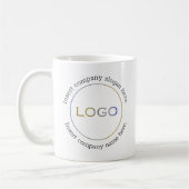 Mug Nom du logo de l'entreprise Slogan Minimalist Prof (Gauche)