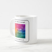 Mug Nom du logo de l'entreprise Url Code QR Modèle cli (Devant gauche)