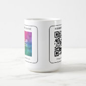 Mug Nom du logo professionnel personnalisé Url QR Code (Centre)