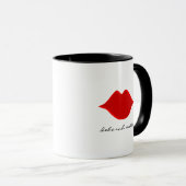 Mug nom du manuscrit aux lèvres rouges (Devant droit)
