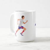 Mug Nom du marathon Heure et lieu Homme Personnalisé (Devant gauche)