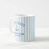 Mug Nom du marin personnalisé Floride Ancre (Devant gauche)