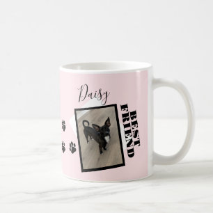 Mug Nom du meilleur ami Patte Photo d'animal de compag