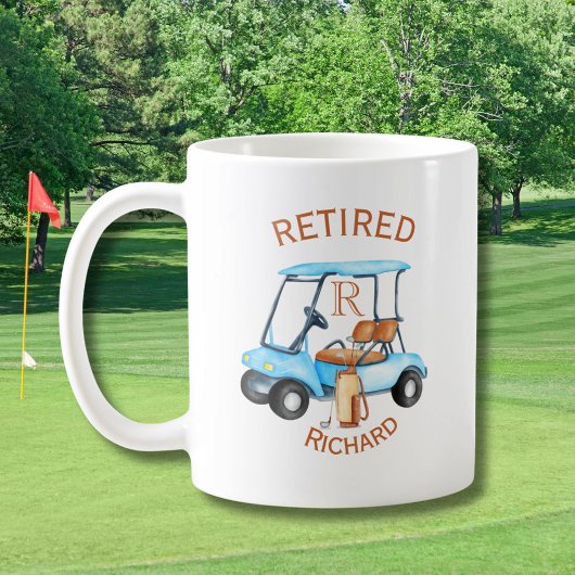 Mug Nom du monogramme à la retraite du golf