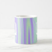 Mug Nom du monogramme Abstrait Marbre violet vert (Centre)