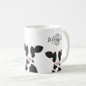 Mug Nom du monogramme Animal de vache (Devant droit)