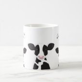 Mug Nom du monogramme Animal de vache (Centre)