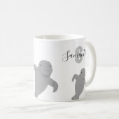 Mug Nom du monogramme Animal lambé (Devant droit)