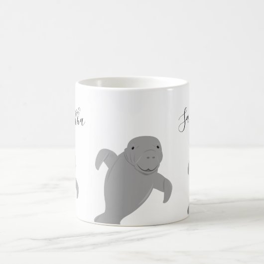 Mug Nom du monogramme Animal lambé (Centre)