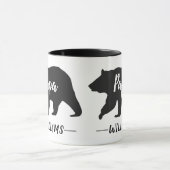 Mug Nom du monogramme de l'ours de Papa Russe (Centre)