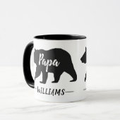 Mug Nom du monogramme de l'ours de Papa Russe (Devant gauche)