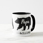 Mug Nom du monogramme de l'ours de Papa Russe (Devant droit)