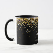 Mug Nom du monogramme en or noir (Gauche)