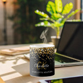 Mug Nom du monogramme en or noir