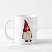 Mug Nom du monogramme Gnome de Noël mignon (Gauche)