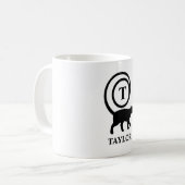 Mug Nom du monogramme Kitty initial Chat Lover Blanc N (Devant gauche)