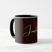 Mug Nom du monogramme or noir (Devant gauche)