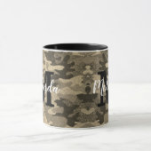 Mug Nom du monogramme Parties scintillant d'or Camoufl (Centre)