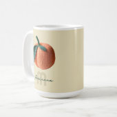 Mug Nom du monogramme Pêche au Crochet moderne minimal (Devant gauche)