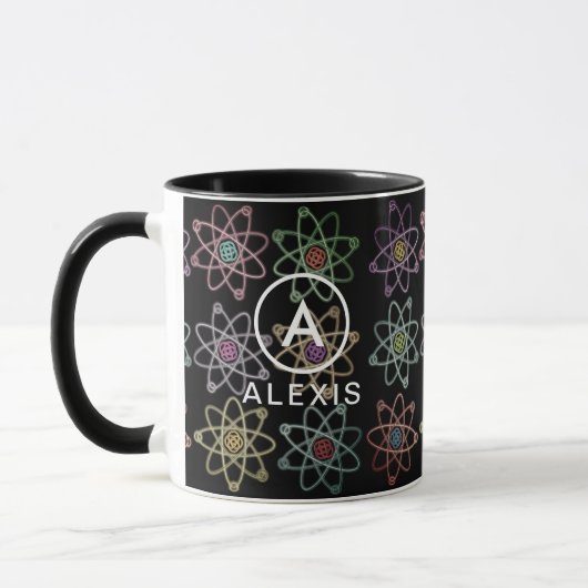 Mug Nom du monogramme Sciences de la structure atomiqu (Gauche)