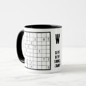 Mug Nom du monogramme Sudoku (Devant gauche)
