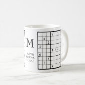 Mug Nom du monogramme Sudoku (Devant droit)
