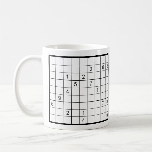 Mug Nom du monogramme Sudoku (Gauche)