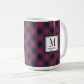 Mug Nom du monogramme violet de Buffalo (Devant droit)