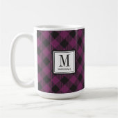 Mug Nom du monogramme violet de Buffalo (Gauche)