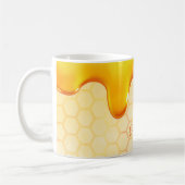 Mug Nom du motif de nid d'abeille à goutte de miel (Gauche)