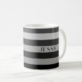 Mug Nom du Motif Gris moderne (Devant droit)