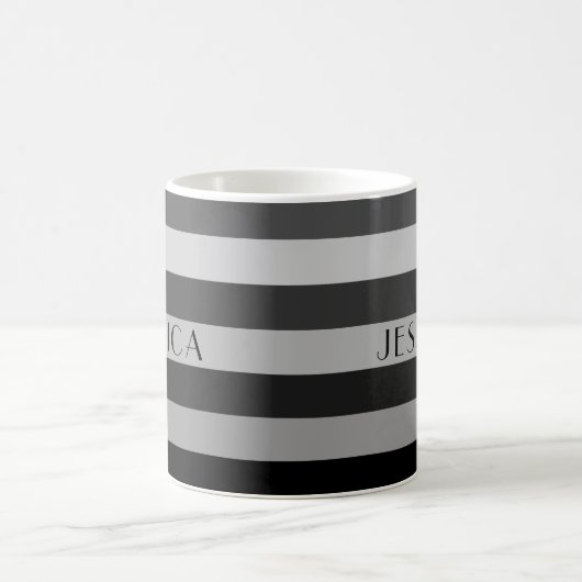 Mug Nom du Motif Gris moderne (Centre)