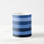 Mug Nom du Motif Modern Blue Stripes (Centre)