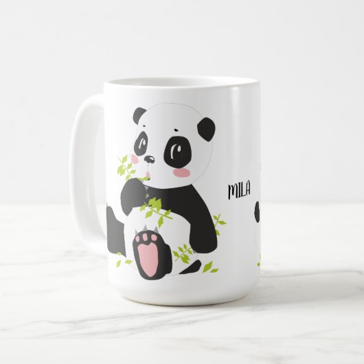 Mug Nom du panda mignon (Devant gauche)