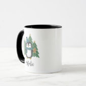 Mug Nom du petit pingouin de Noël mignon (Devant gauche)