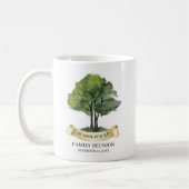 Mug Nom du ruban de l'arbre de réunion de famille pers (Gauche)
