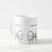 Mug Nom du script d'arc blanc noir (Devant gauche)