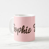 Mug Nom du script de brosse - Musique personnalisée as (Devant gauche)