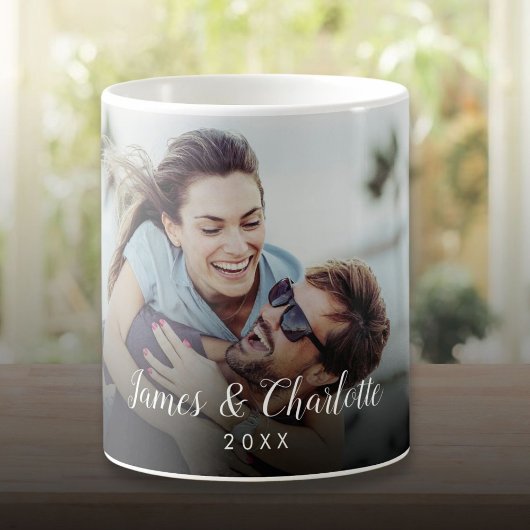 Mug Nom du script de votre photo de couple préférée